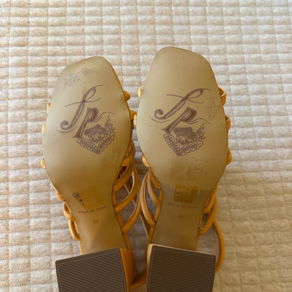 Free People Women's Orange Strappy Sandals - Picture 3 of 3